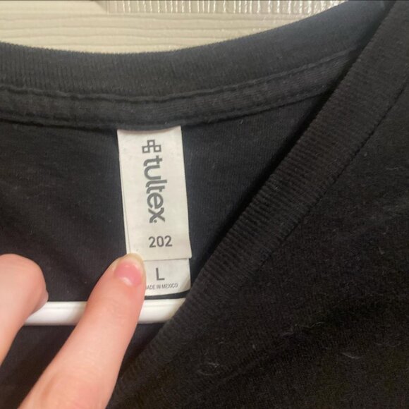 Tultex Men's Black and Red T-shirt - Picture 3 of 3